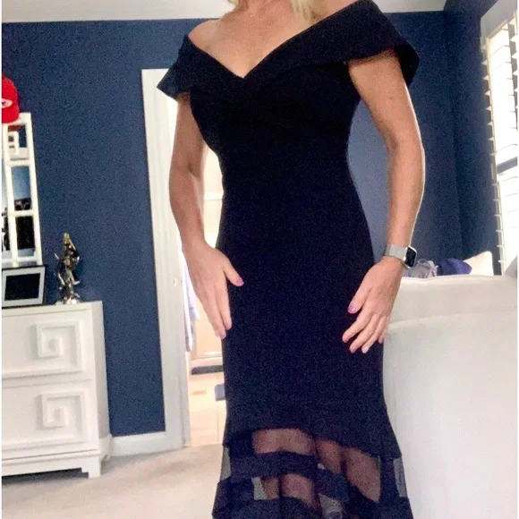 Xscape | Dresses | Formal Or Guest Wedding Dress With Sheer Bottom Slits And Drops In The Back | Poshmark Xscape | Dresses | Formal Or Guest Wedding Dress With Sheer Bottom Slits And Drops In The Back | Poshmark